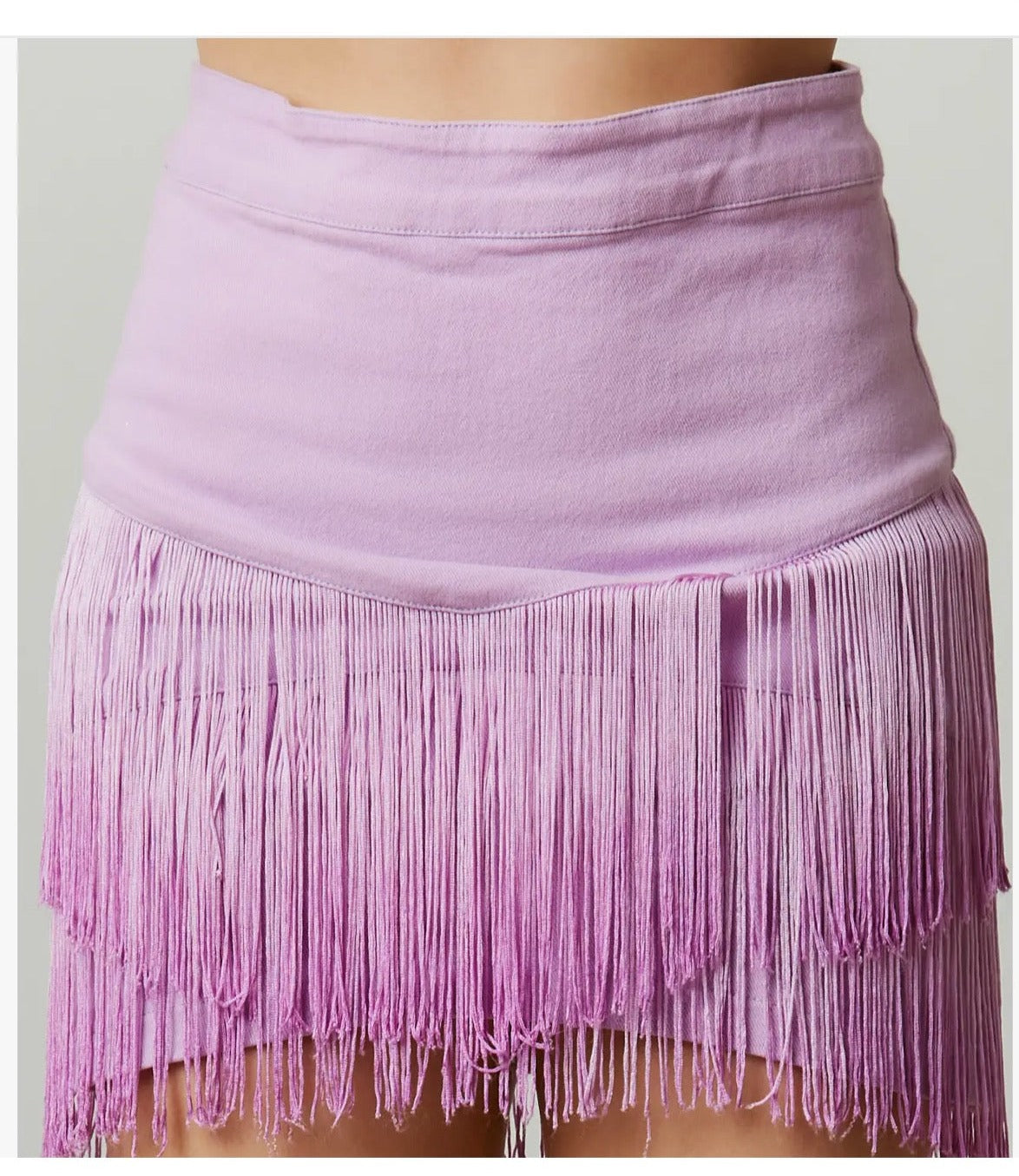 Purple Fringe Skirt