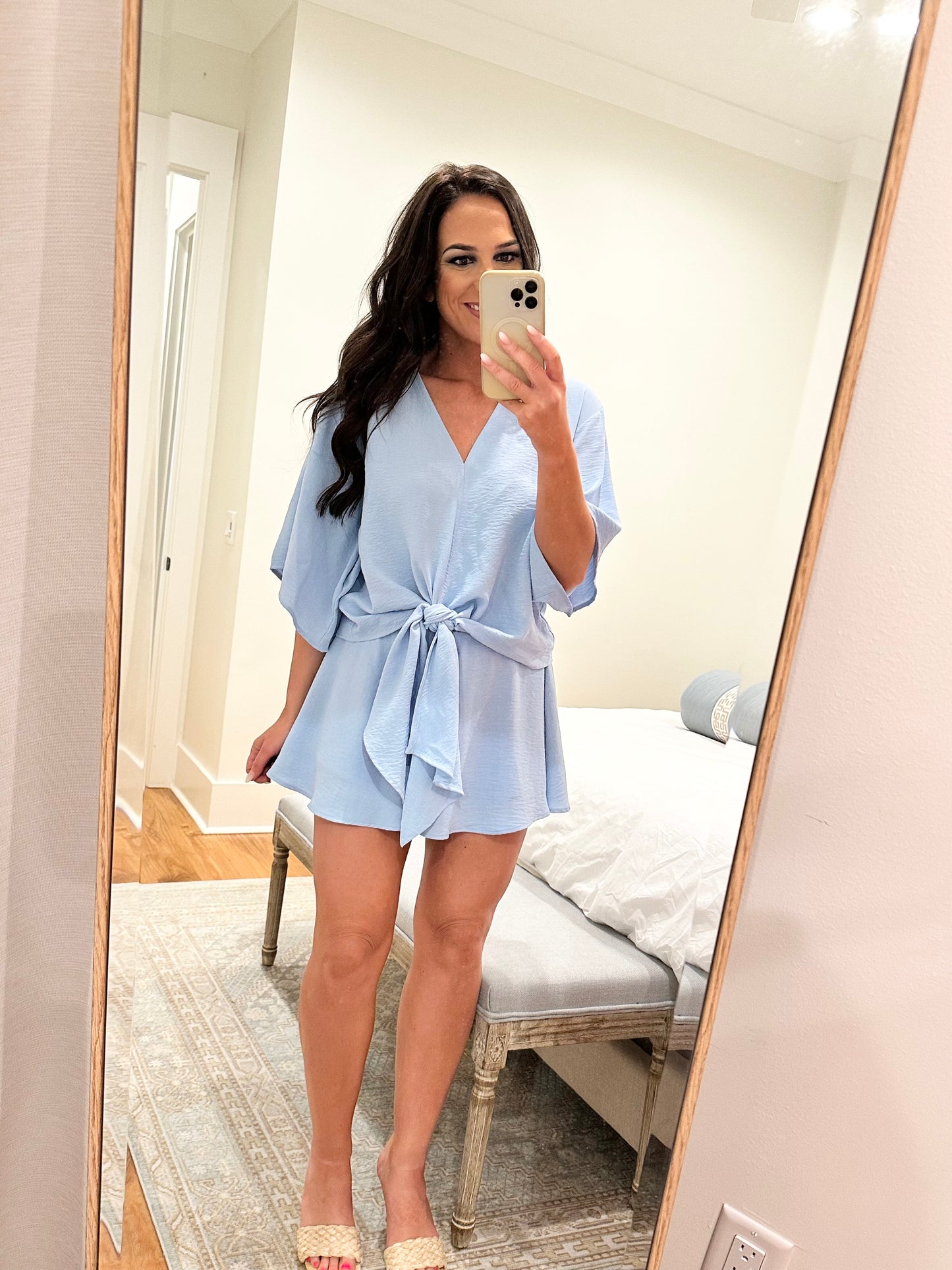 Light Blue Kimono Top