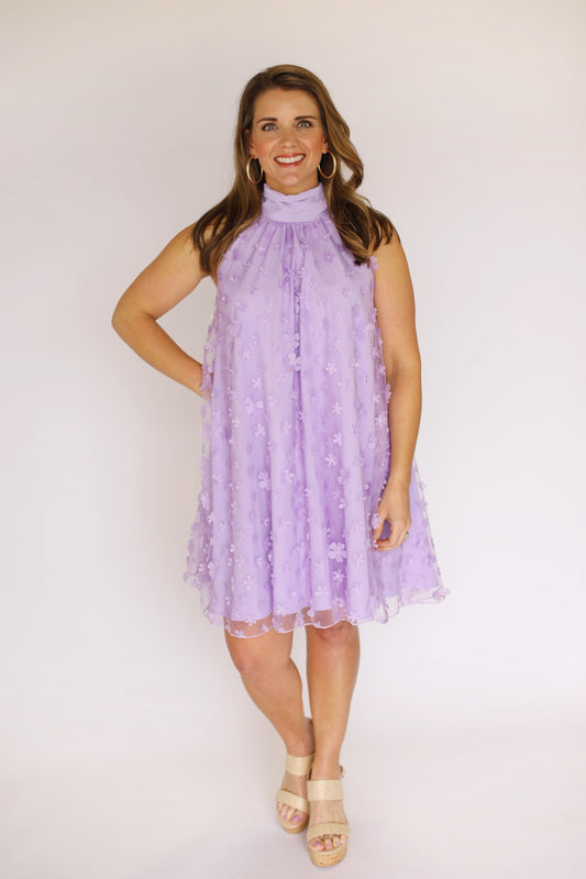 Lavender Floral Dress